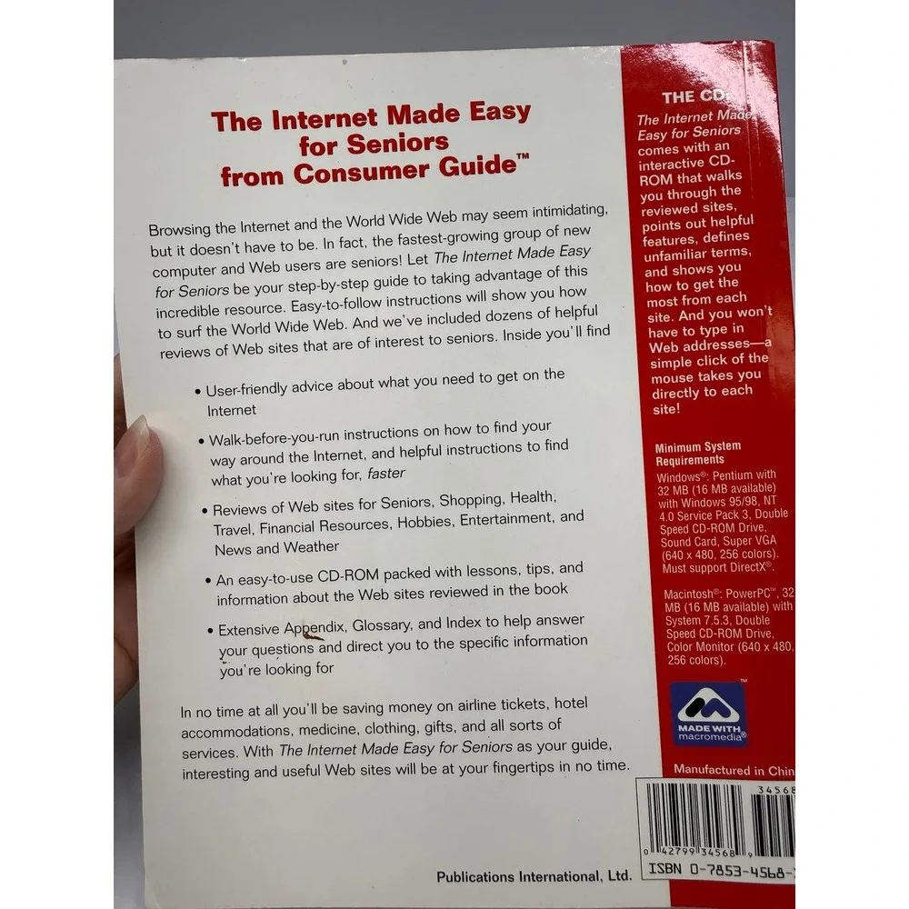 The Internet Made Easy for Seniors Consumer Guide Book with CD-ROM Vintage Tech